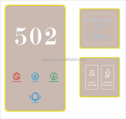 Touch Screen Hotel Doorplate with Do Not Disturb and Make Up Room Sign Electronic Doorplate