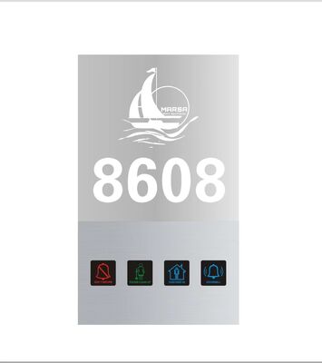 QL-E1 Hotel LED Doorplate Room Number Acrylic Customized Logo Touch Switch Hotel Doorplate With DND Switch