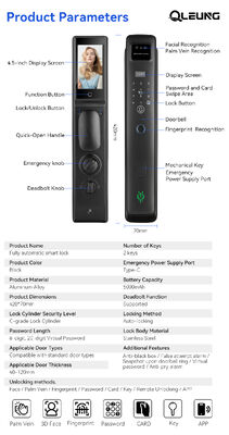 Fully Automatic Lock S958max 3D Face Recognition Palm Vein Fingerprint Password Card Unlock Tuya Smart Door Lock 