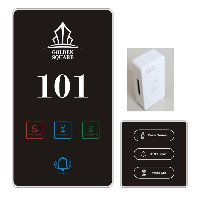 Custom Logo Hotel Doorplate Switch with 5 Years Warranty and Standard 86 Bottom Box for Easy Installation