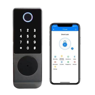 IP65 TTlock Bluetooth Controlled Door Lock Biometric Fingerprint