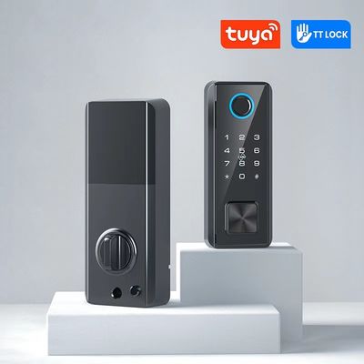 TTlock Blocco impermeabile Smart Lock Carta di alluminio in lega chiave di emergenza di alimentazione