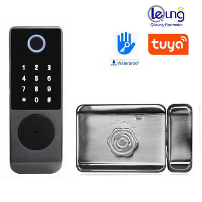 Serratura sicura nera TTLOCK Smart Lock Tuya Digital Lock con porta USB