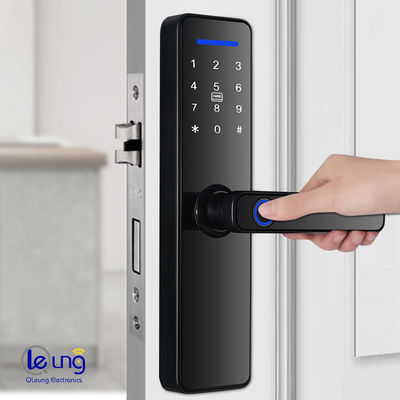 Blocco porta intelligente bluetooth nero Tuya Wifi Blocco intelligente sblocco avanzato