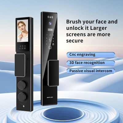 5000 Mah Batteria ricaricabile Face Door Lock Tuya App Con Intercom Video