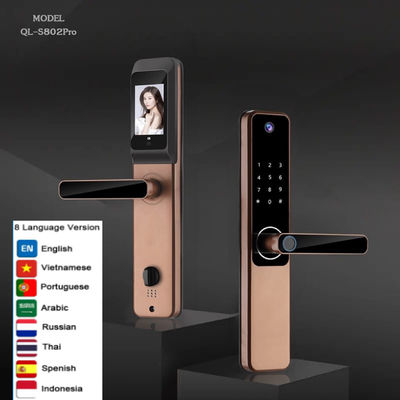 Smart Life Chiusura porta con impronte digitali Rossa Bronzo Tuya Video Chiusura intelligente