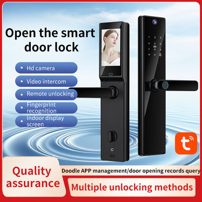 Qleung Camera Door Lock Con Video Chiamando Digitale Chiusura Impronta Digitale