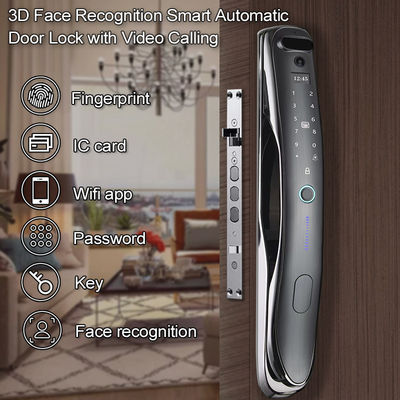 Riconoscimento facciale in 3D completamente automatico Serratura intelligente impronte digitali Password Serratura porta per appartamento