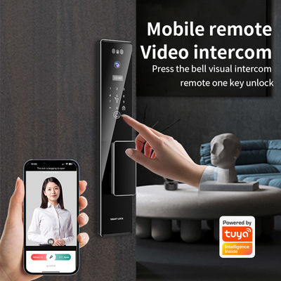 Riconoscimento facciale 3D Tuya APP Intercom Camera Impronta digitale biometrica Serrature intelligenti per la casa