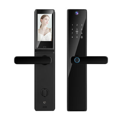 Blocco visualizzatore della fotocamera Tuya APP Intercom Biometrica impronte digitali Smart Chiusura porta digitale