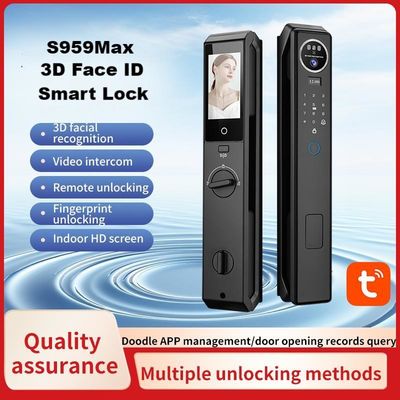 Chiusura intelligente con fotocamera di identificazione facciale Cerradura Impronta digitale biometrica Tuya Wi-Fi videochiamata