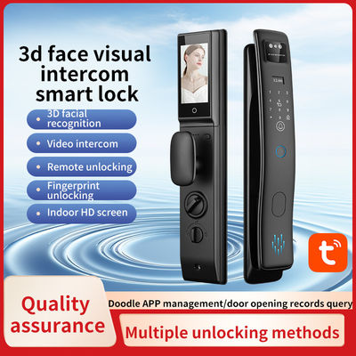 Serratura elettronica della porta con 3D Face ID Video chiamando carta di impronta digitale codice chiave Tuya APP