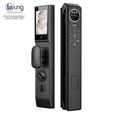 Qleung S959MAX Face Biometric Video Calling Riconoscimento delle impronte digitali Key Card Tuya App Fully Automatic Smart Door Lock