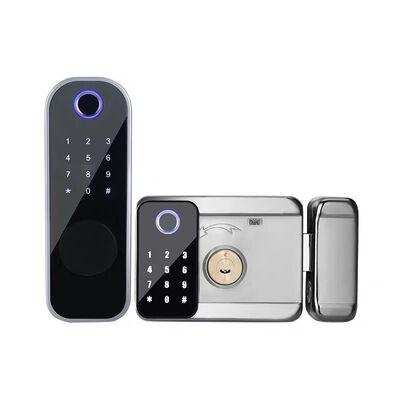 Hot Sale Smart Waterproof Rim Lock Tuya TTLock Double-side Fingerprint Password IC Card Key Door Locks