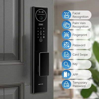 Riconoscimento facciale 3D avanzato S555 Smart Door Lock dotato di CNC Process Allegato di alluminio Tuya Active Video Calling Smart Lock