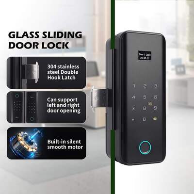 Serratura digitale smart per porte con app Tuya Smart, Face ID, impronta digitale biometrica, accesso con password e scheda